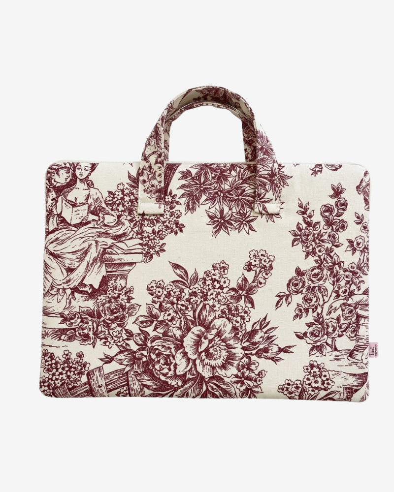 Funda personalizada Toile de jouy con asas