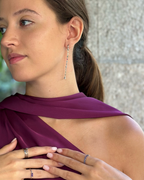 Elegance Iris Silver Earrings