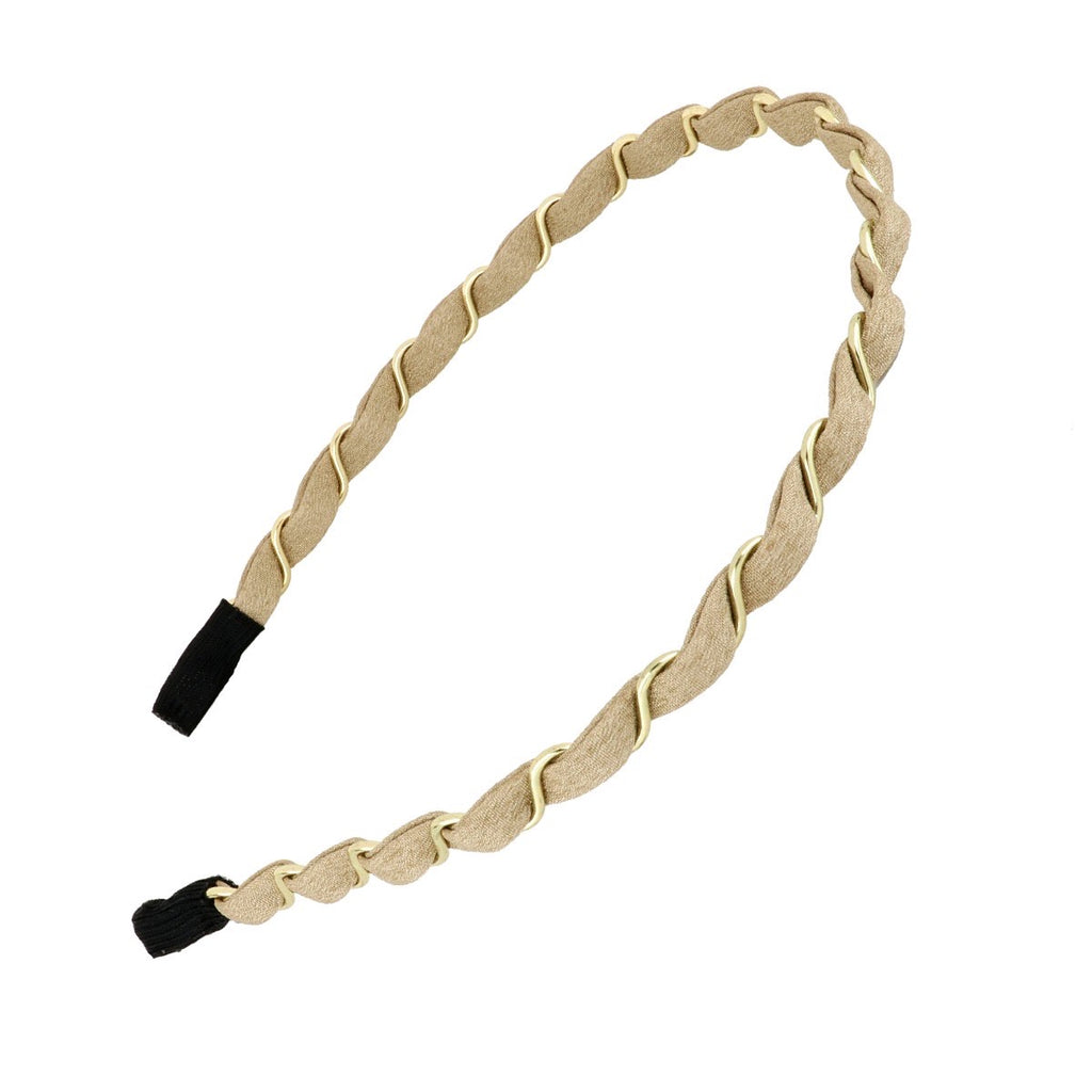 Diadema marrón trenzada