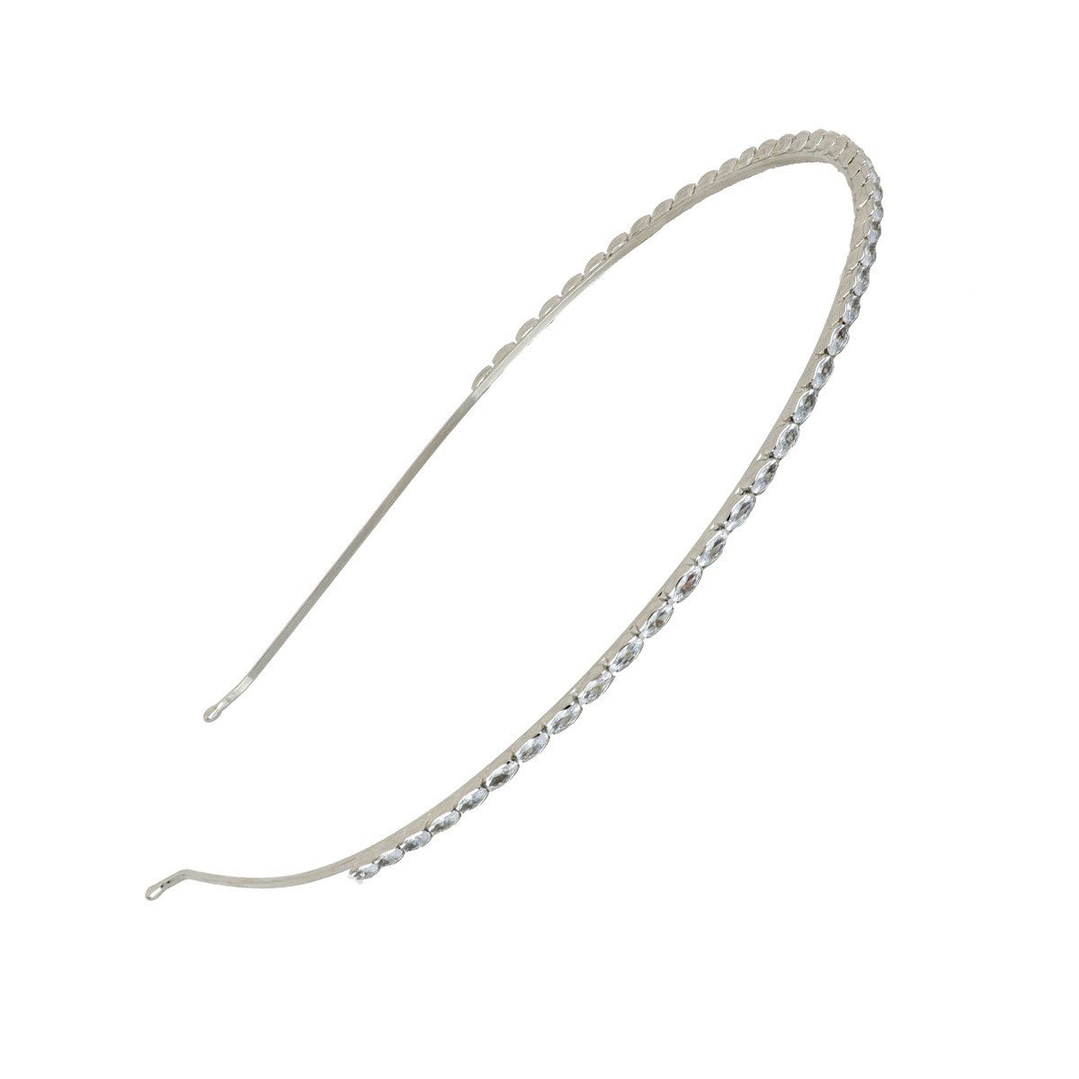 Diadema cristales plata