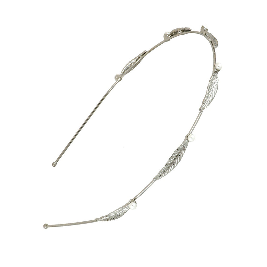 Diadema laurel con perlas
