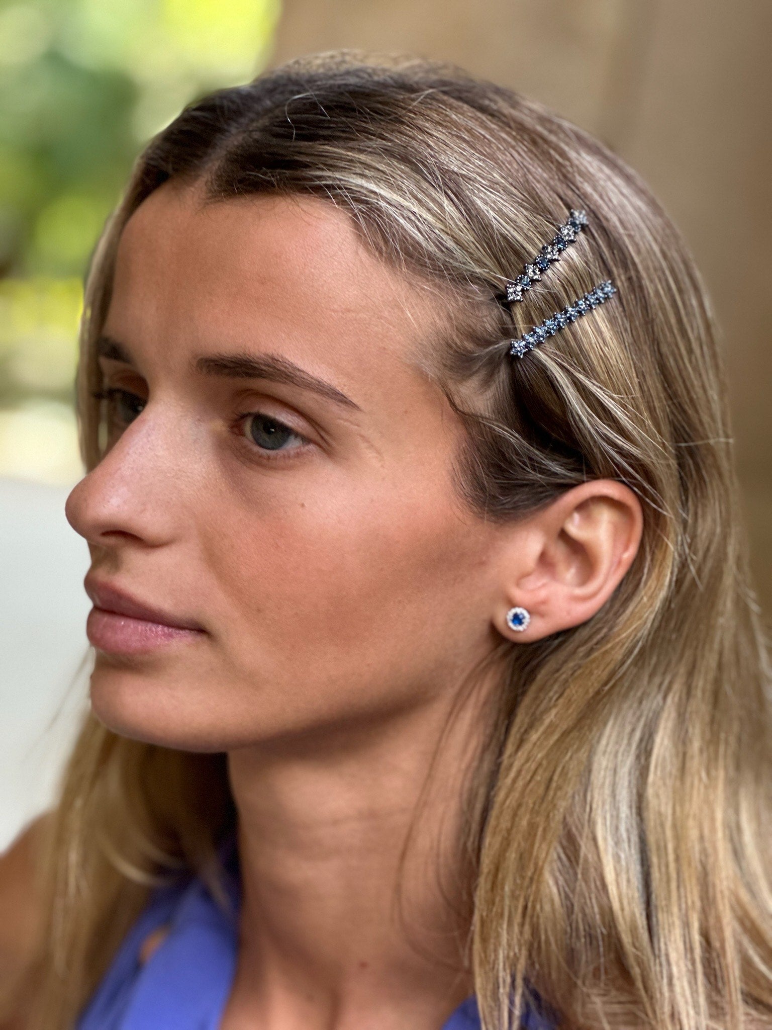 Horquilla de pelo florecitas de cristal