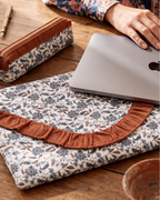 Personalized Portofino Leather Laptop Sleeve – Chocolate Brown