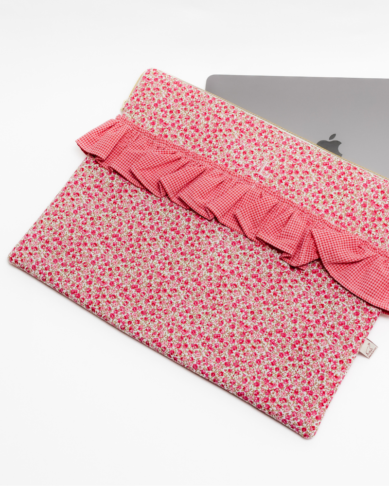 Funda personalizada Flores fucsia