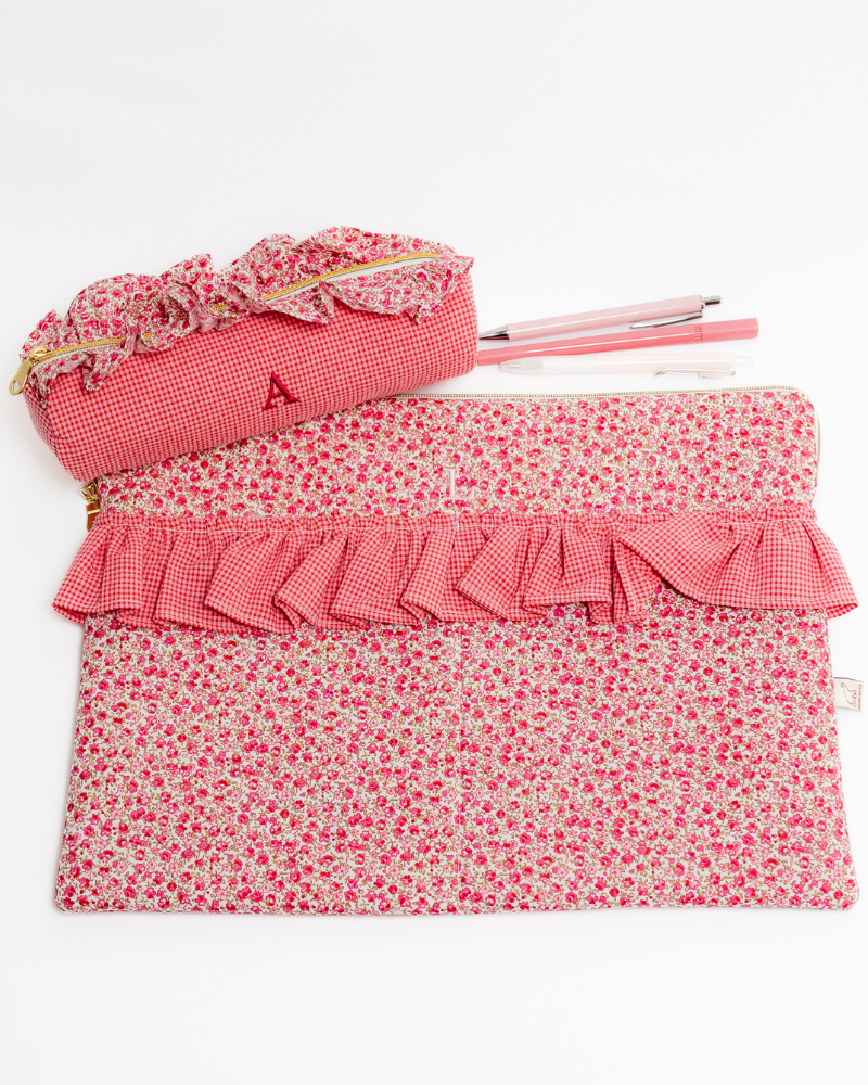 Pack Funda Flores Fucsia + Estuche Magnolia