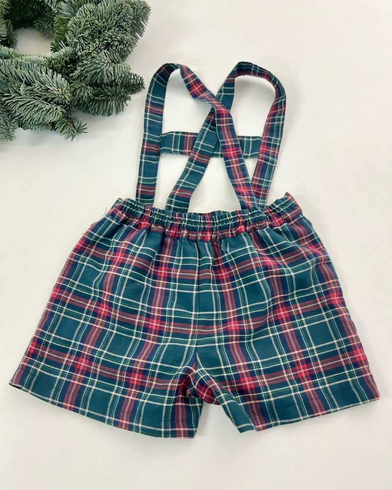 Pantalón corto con tirantes Christmas