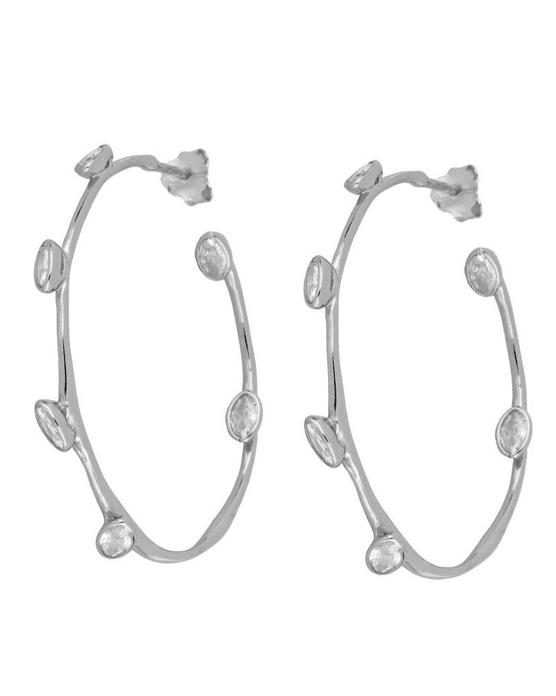 Pendientes Big Hoops Leaves Silver