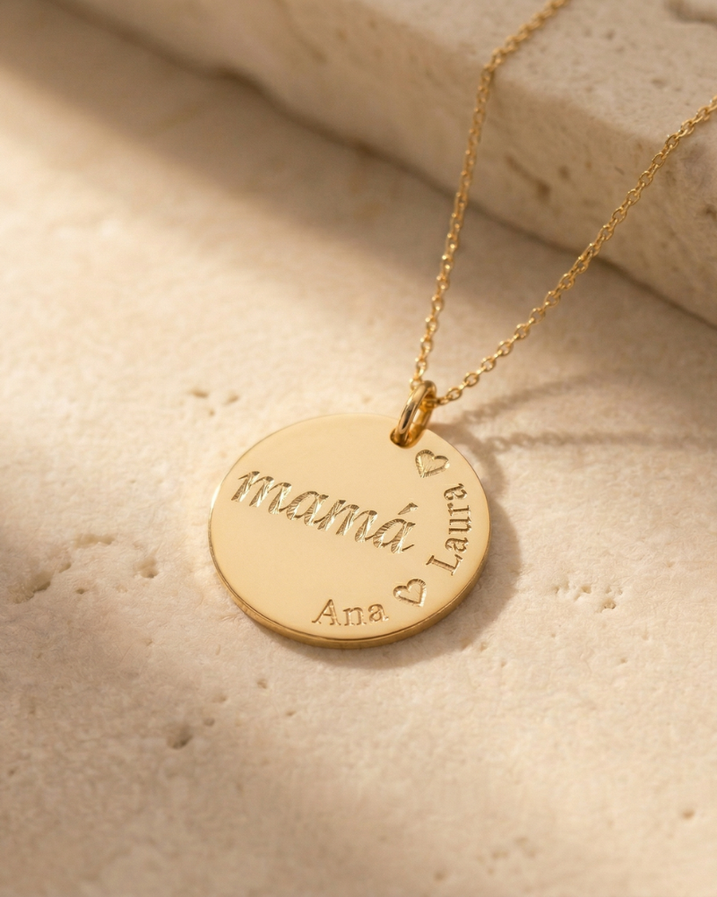 Mum's necklace with names engraved