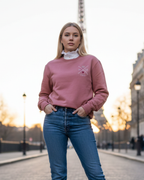 Sudadera Mujer personalizada X Corazón Rosa Empolvado