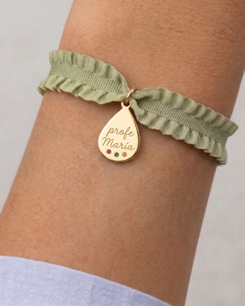 Pulsera rizo Personalizable gota multicolor