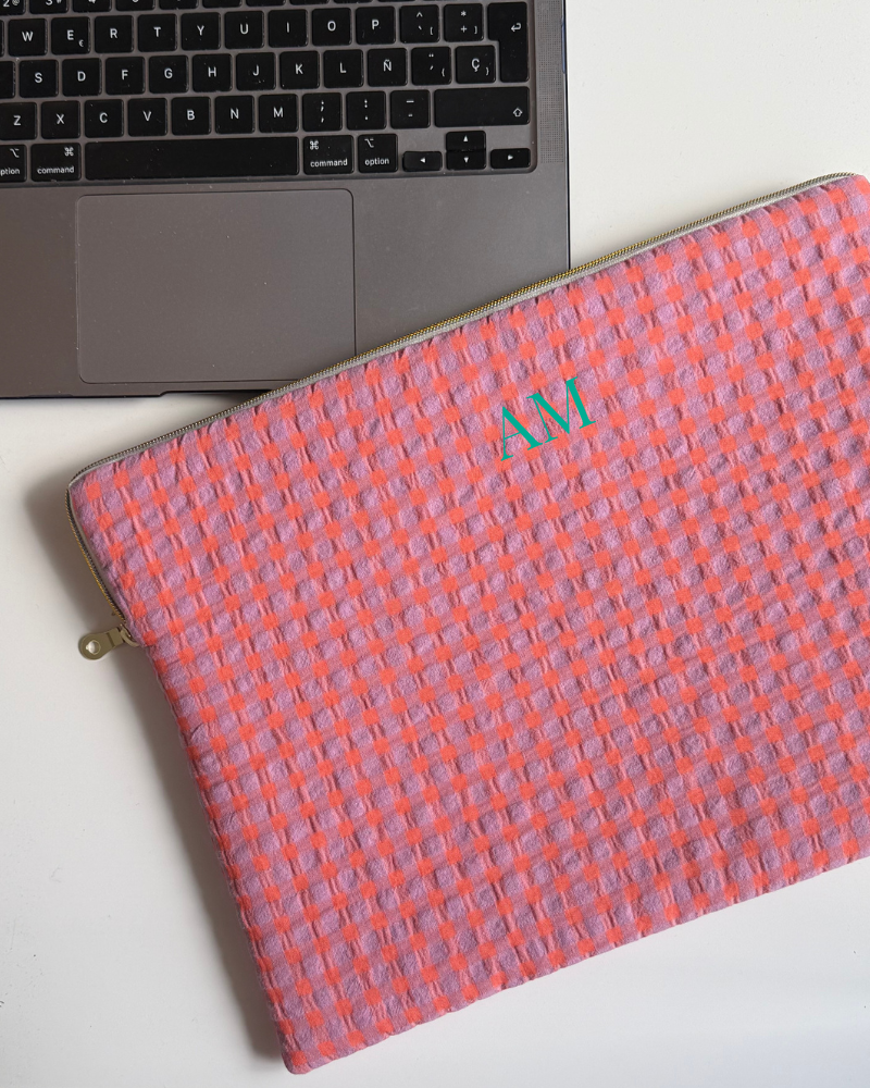 Funda personalizada Vichy orange