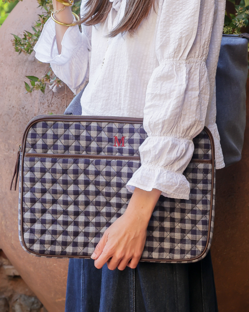 Funda personalizada vichy acolchada