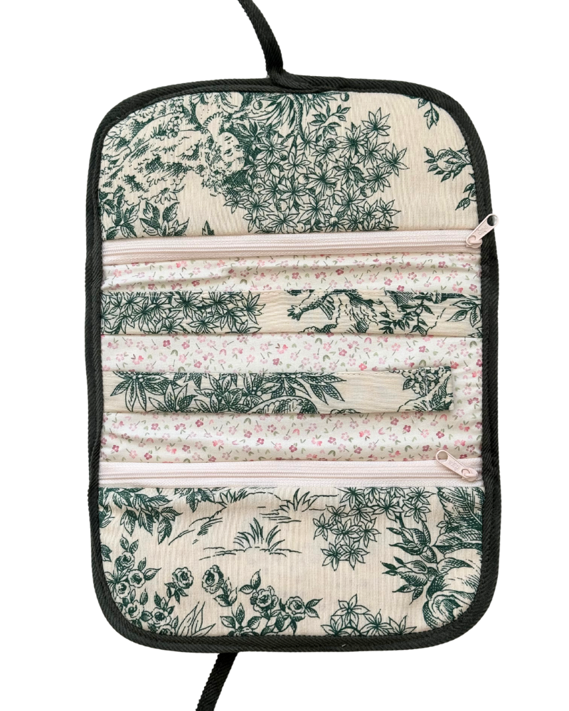 Green Toile de Jouy Personalized jewelry box