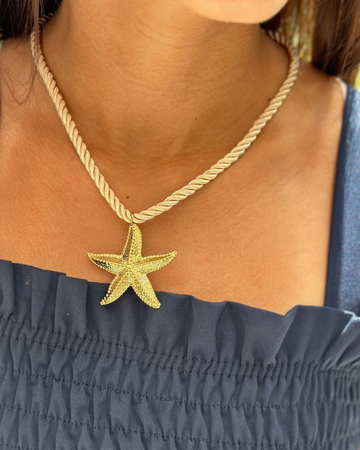 Starfish rope necklace