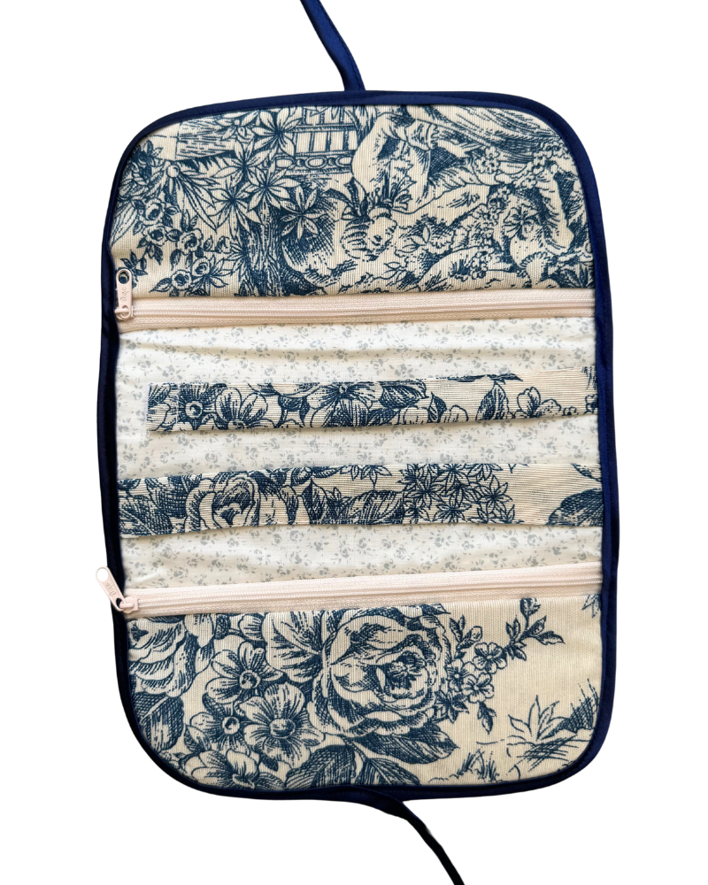 Joyero Personalizado Toile de jouy Azul