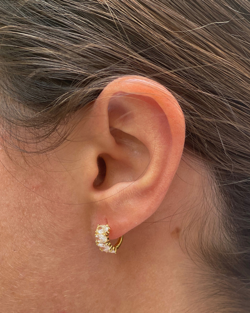 Pendientes Queen White