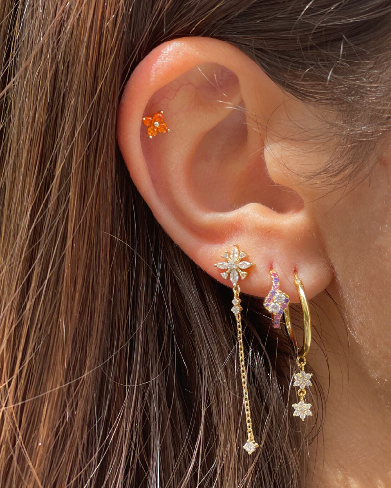 Aros mini estrellitas