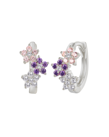 Pendientes Tres Florecitas Silver