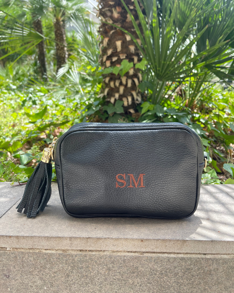 Bolso Enriqueta Black Personalizado con iniciales SM