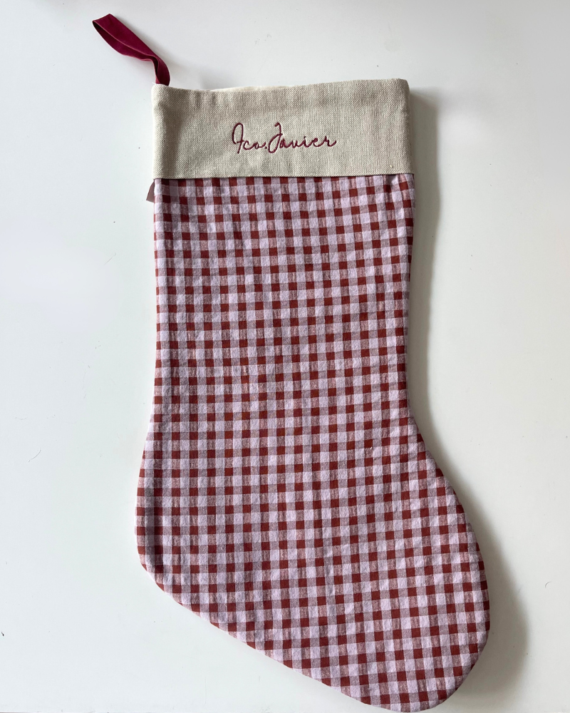 Embroidered Christmas stocking Fco. Javier