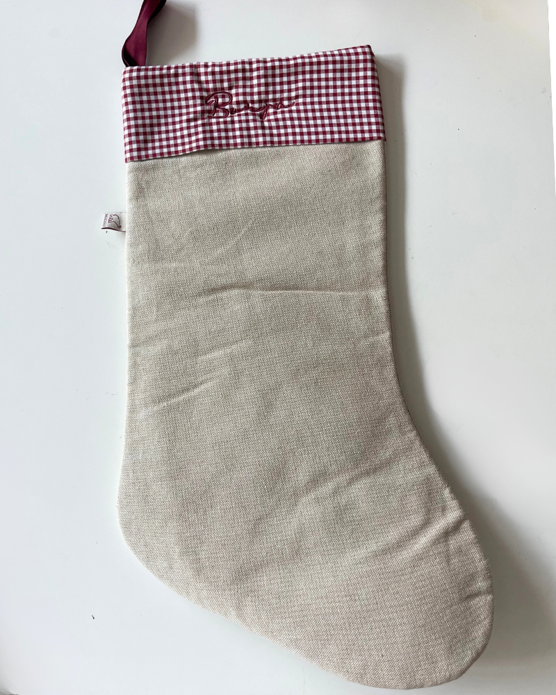 Embroidered Christmas stocking Borja