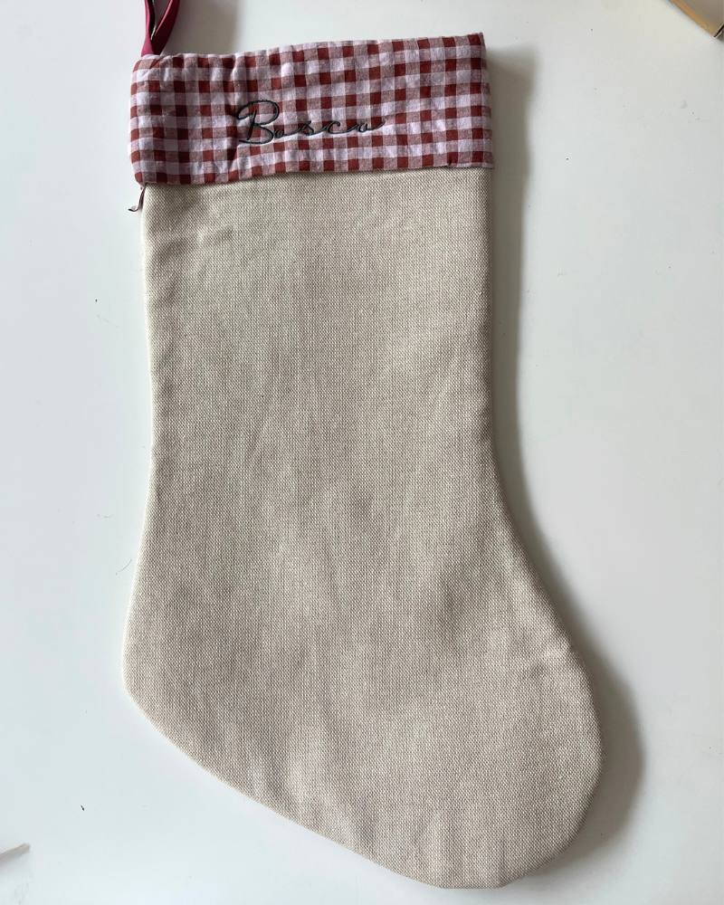 Embroidered Christmas stocking Bosco