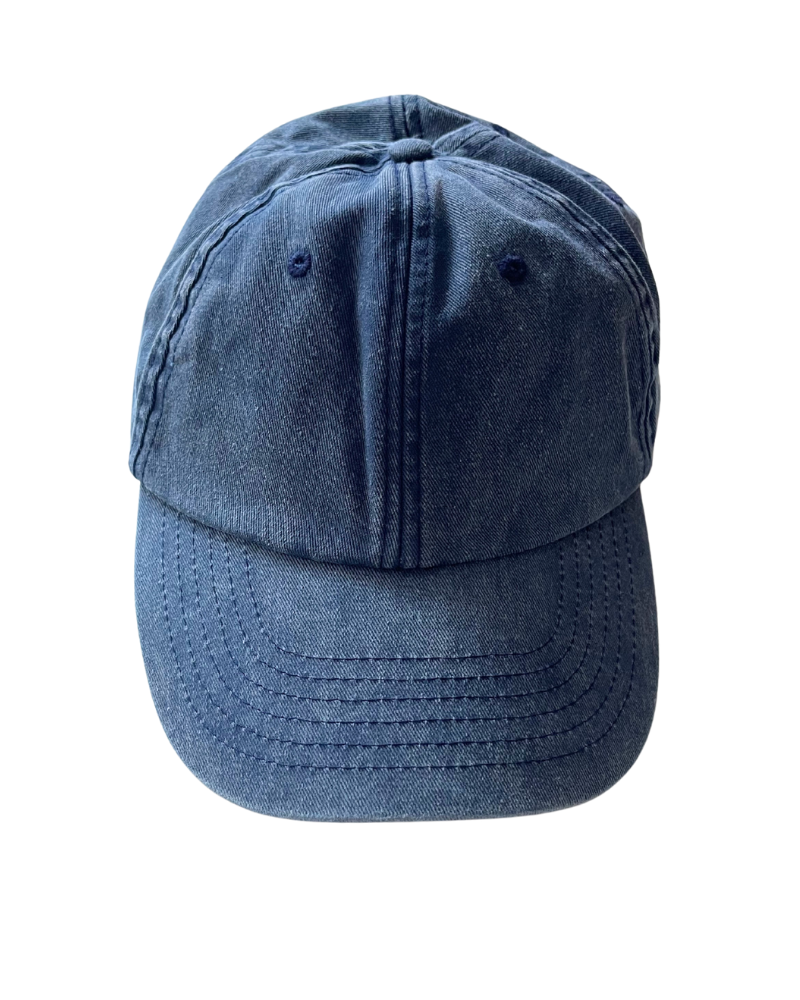 Blue cap with side embroidery 8a