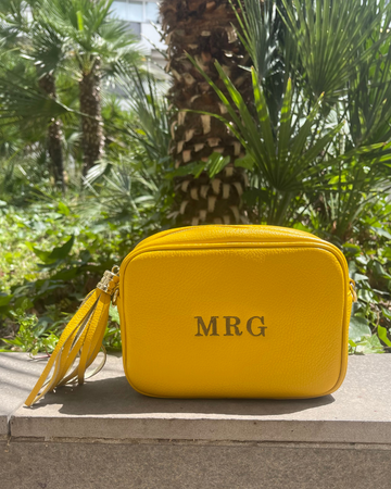 Bolso Enriqueta Yellow Personalizado con iniciales MRG