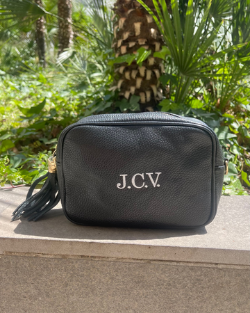 Bolso Enriqueta Black Personalizado con iniciales JCV