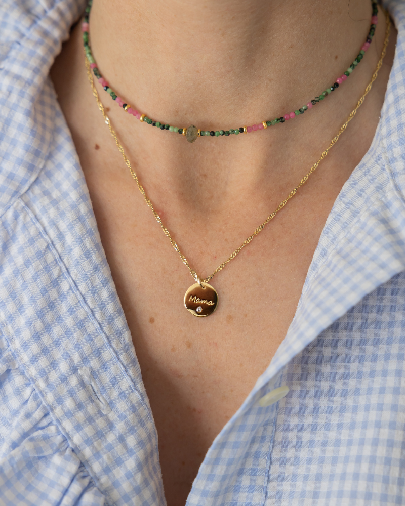 Collar Mother circonita Blanca