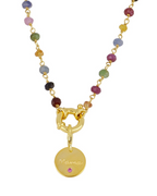 Collar Bella Turmalina light con plaquita Mamá