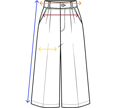Guía de tallas para Pantalon olivia/ julieta