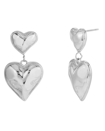 Pendientes Corazón Double Silver