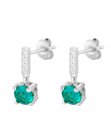 Pendientes princesa verde