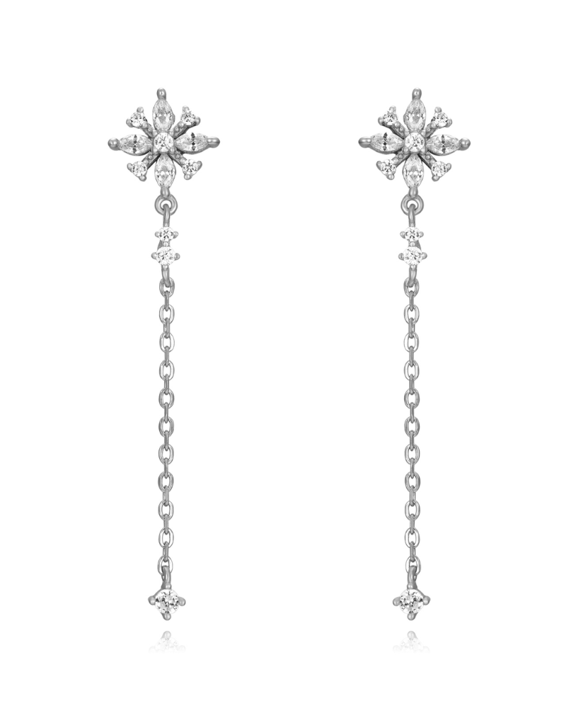 Earrings Long Snow