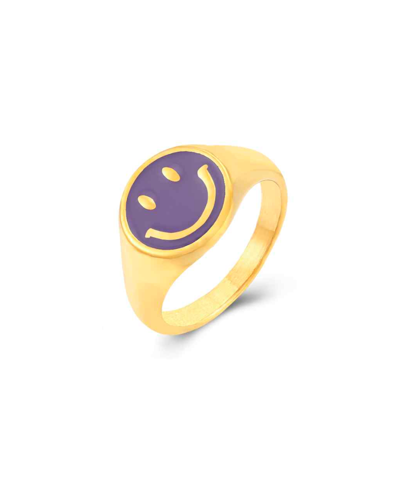 Anillo Happy Face Amatista
