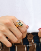Sofia ring Two-stone steel