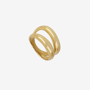 Ring Two Stripes Simple Steel
