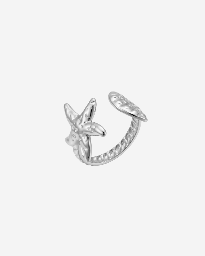 Anillo estrella con concha silver