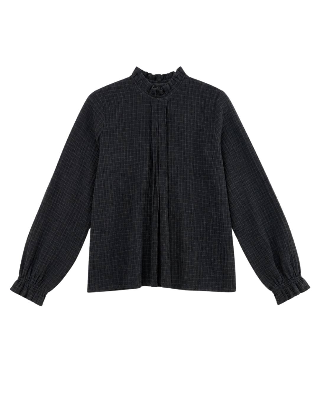 Blusa Cuadros Verde Oscuro