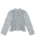 Blue Floral Blouse