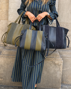 Big Martina Suede Green Stripes Bag