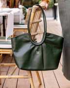 Beatriz Dark Green Leather Bag – Personalized