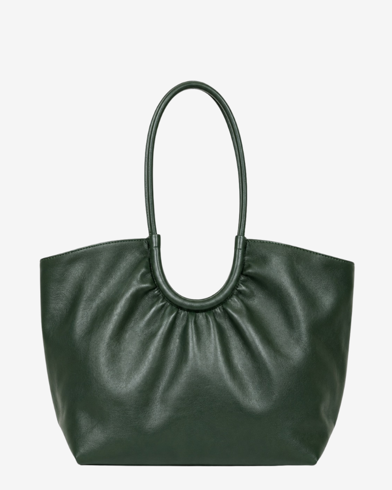 Beatriz Dark Green Leather Bag – Personalized