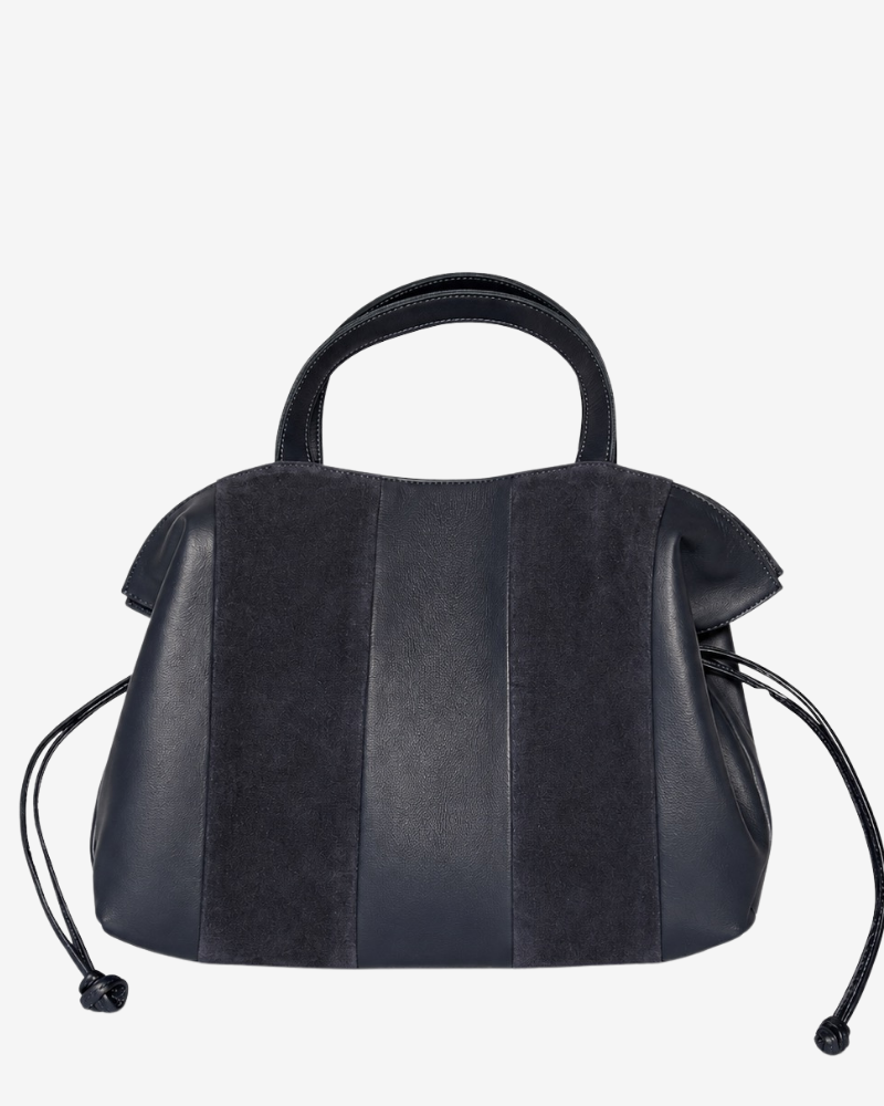 Big Martina Suede Blue Stripes Bag