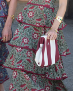 Bolso Rayas Burdeos