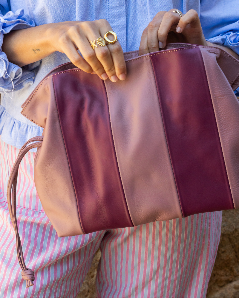 Bolso Martina pink stripes