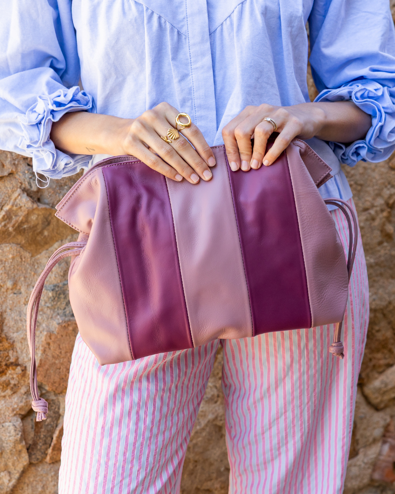 Bolso Martina pink stripes