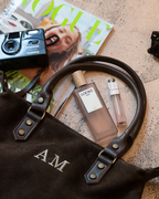 Federica Midi Brown Suede Bag – Personalized