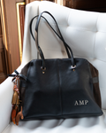 Leticia Large Bag in Dark Brown Leather & Suede
